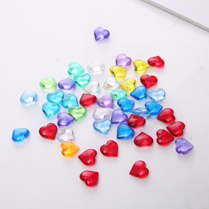 Board Game Illustration - 100PCS 10*4mm Herz Form Acryl Transparent