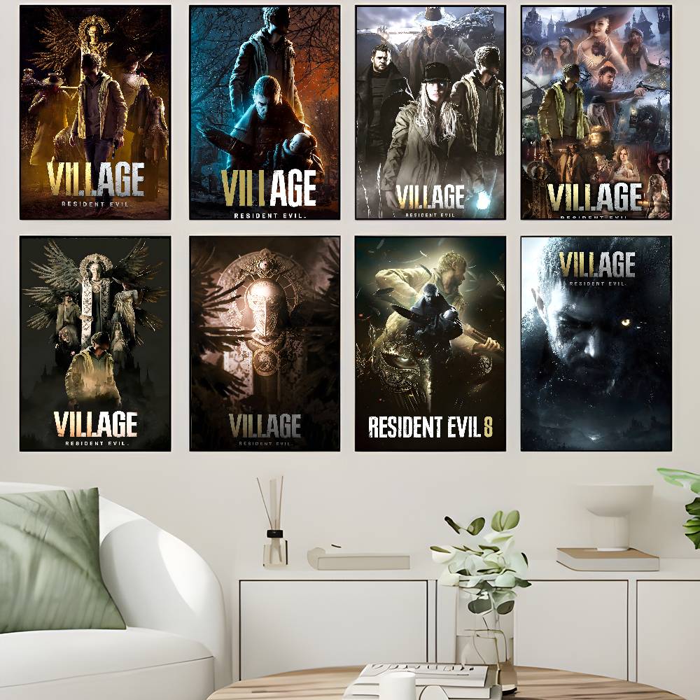 Board Game Resident Evil - Resident Evil 8 Village Heißes Videospiel-Whitepaper-Poster