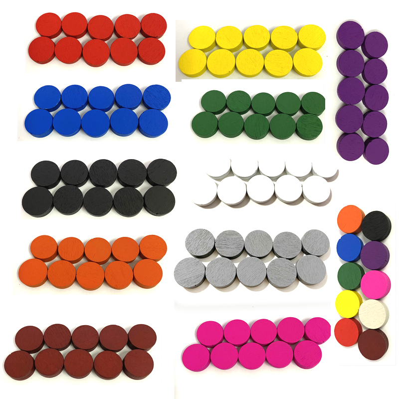 Board Game Illustration - 50 stück 15*5MM 11 Farben Holz