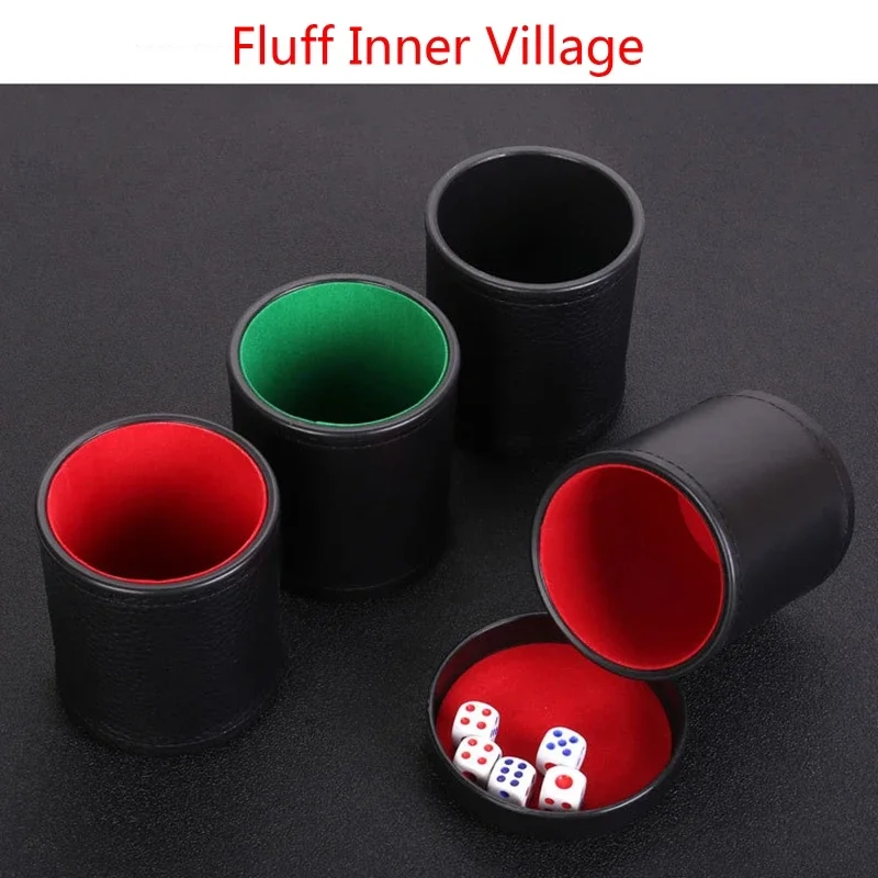 Board Game Yahtzee - Würfelbecher-Set mit Deckel - Grün/Rot, mit