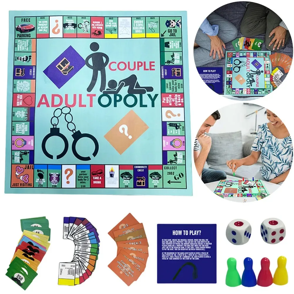 Board Game Unmatched - ！！Adultopoly Brettspiel für Paare Erwachsenen-Opoly Brettspiel