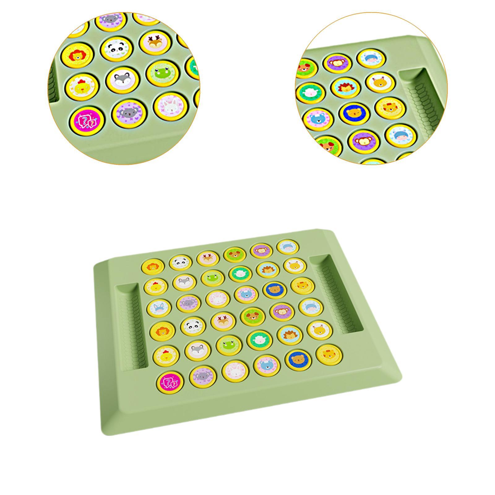 Board Game For 3 Players - Tierisches Flip-Schach-Memory-Brettspiel, interaktives Spielzeug, kognitives Schachbrettspiel