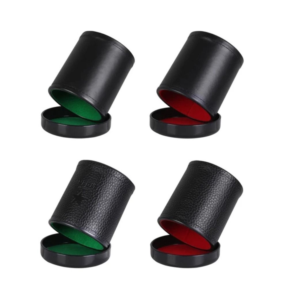 Grün-roter Lederwürfelbecher m – Board Game Yahtzee Bewertung und Preis