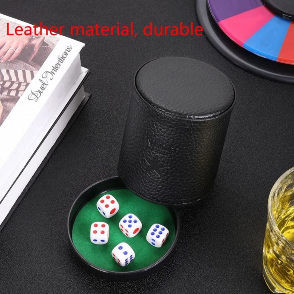 Grün-roter Lederwürfelbecher m – Board Game Yahtzee Bewertung und Preis